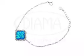 Срібний браслет "Клевер"