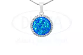 Срібна підвіска з опалом