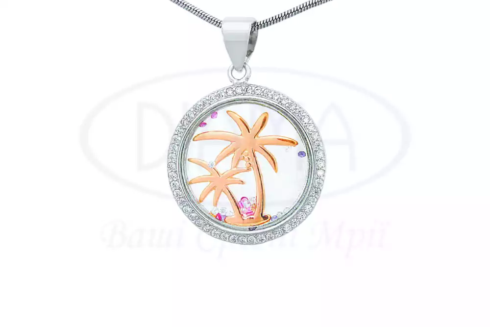 Срібна підвіска з Цирконом фото 1