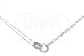 Срібне кольє з Цирконом