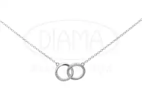 Срібне кольє з Цирконом