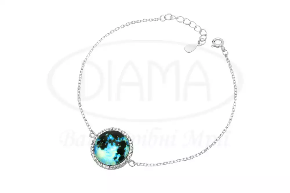 Срібний браслет що світиться фото 1