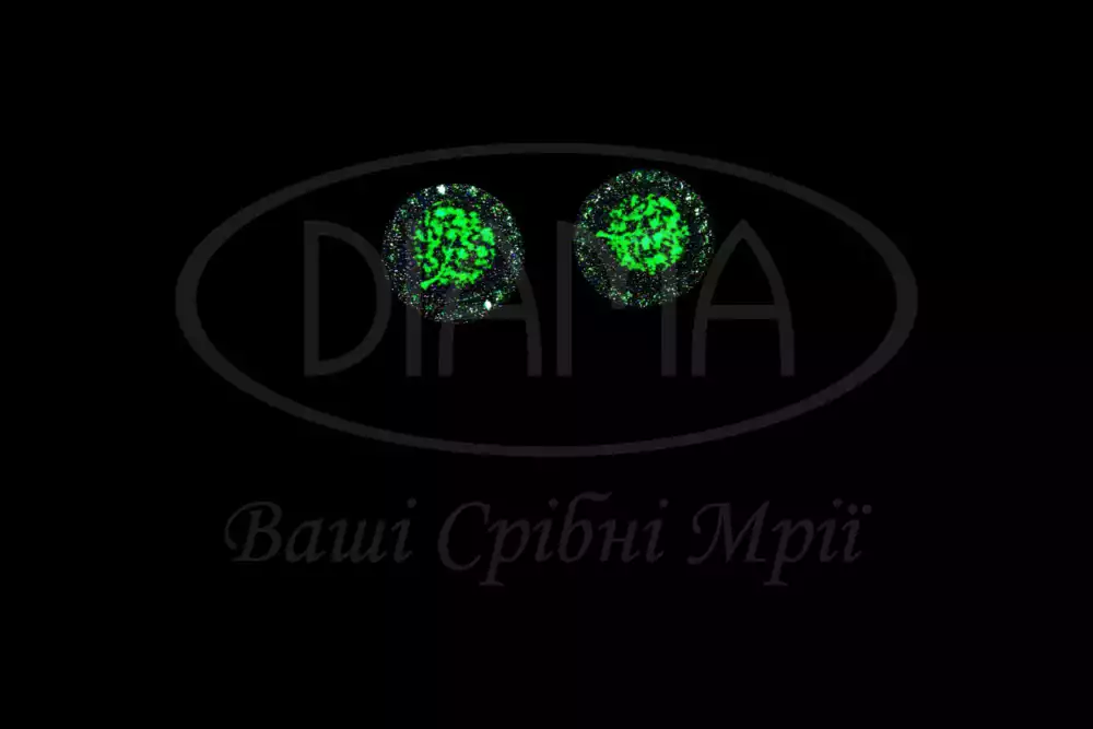 Срібні пусети що світяться фото 2