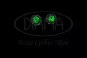 Срібні пусети що світяться