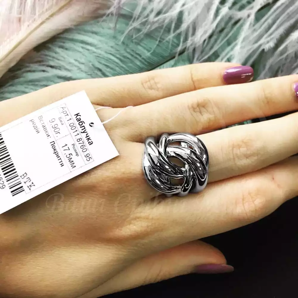 Каблучка срібна фото 2