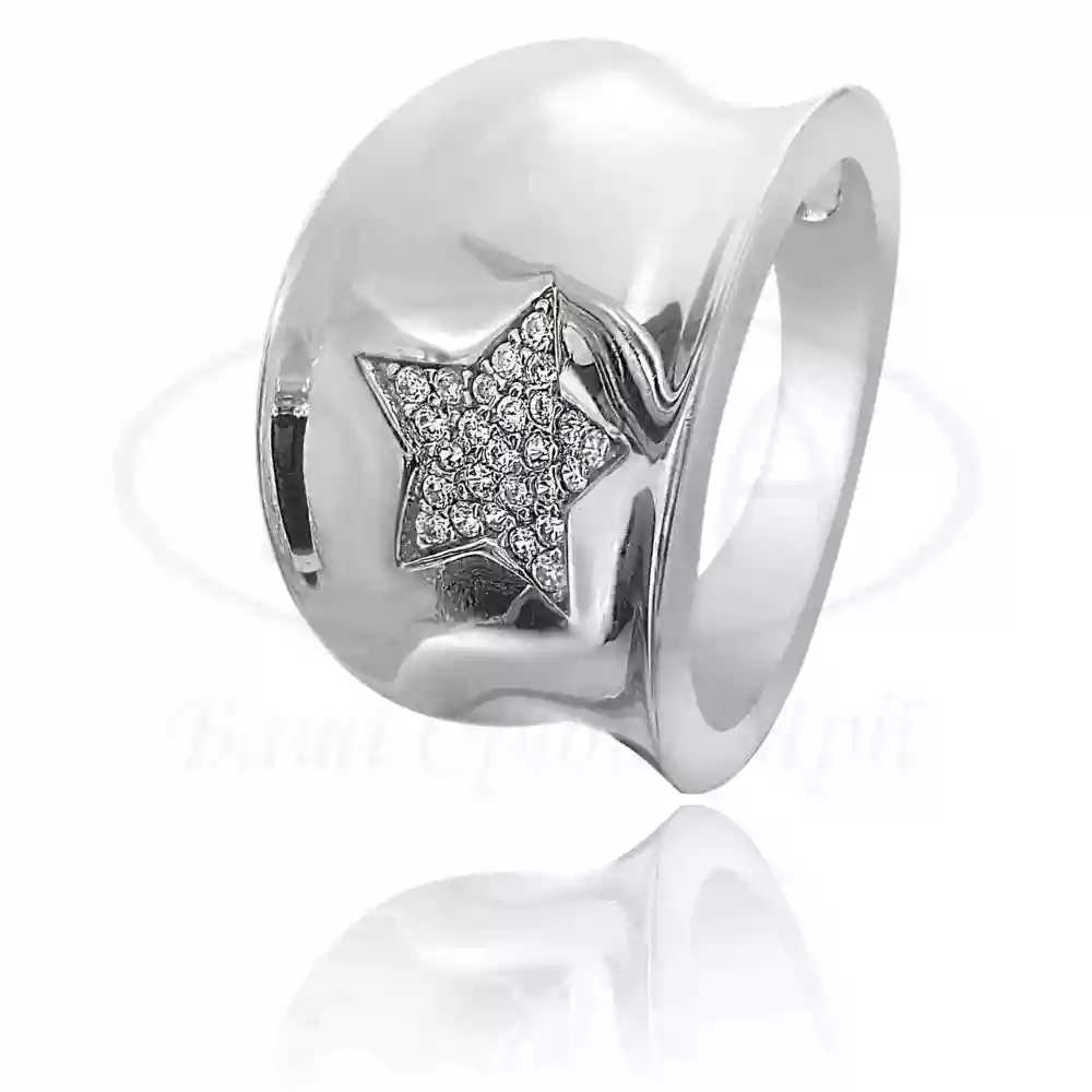 Каблучка срібна "Зірка" фото 1
