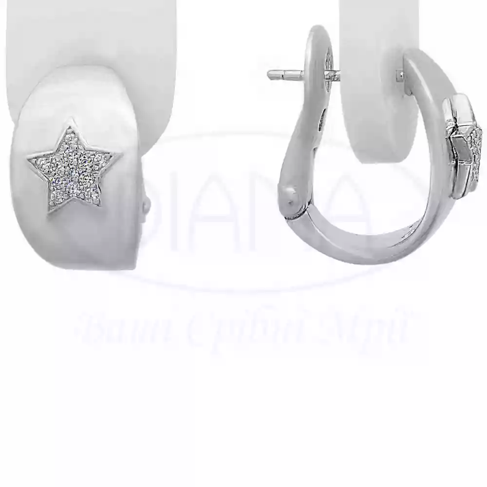 Сережки срібні "Зірка" фото 1