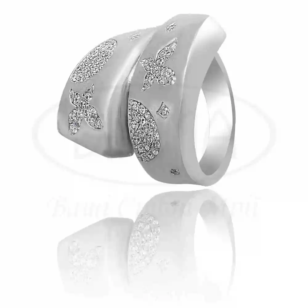 Каблучка срібна "Метелики" фото 1