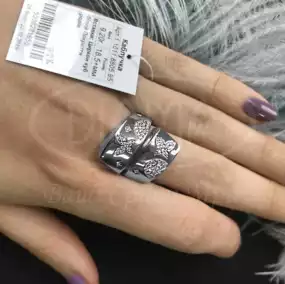 Каблучка срібна "Метелики"