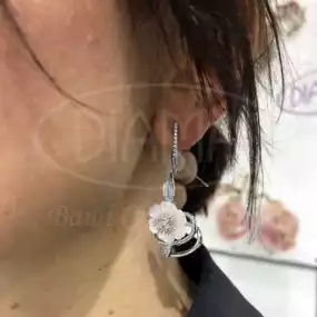 Срібні сережки з перламутром