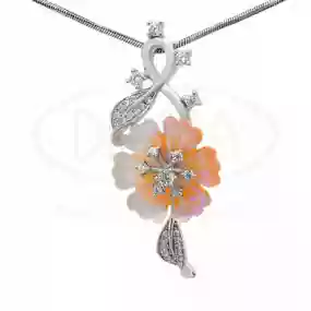 Срібна підвіска з перламутром