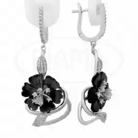 Срібні сережки з перламутром