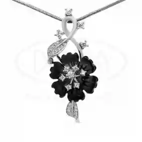 Срібна підвіска з перламутром