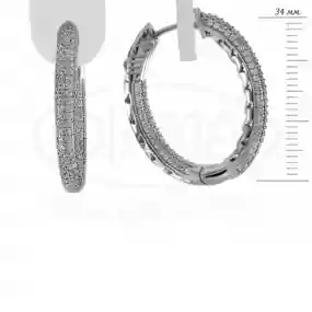 Срібні сережки з цирконом