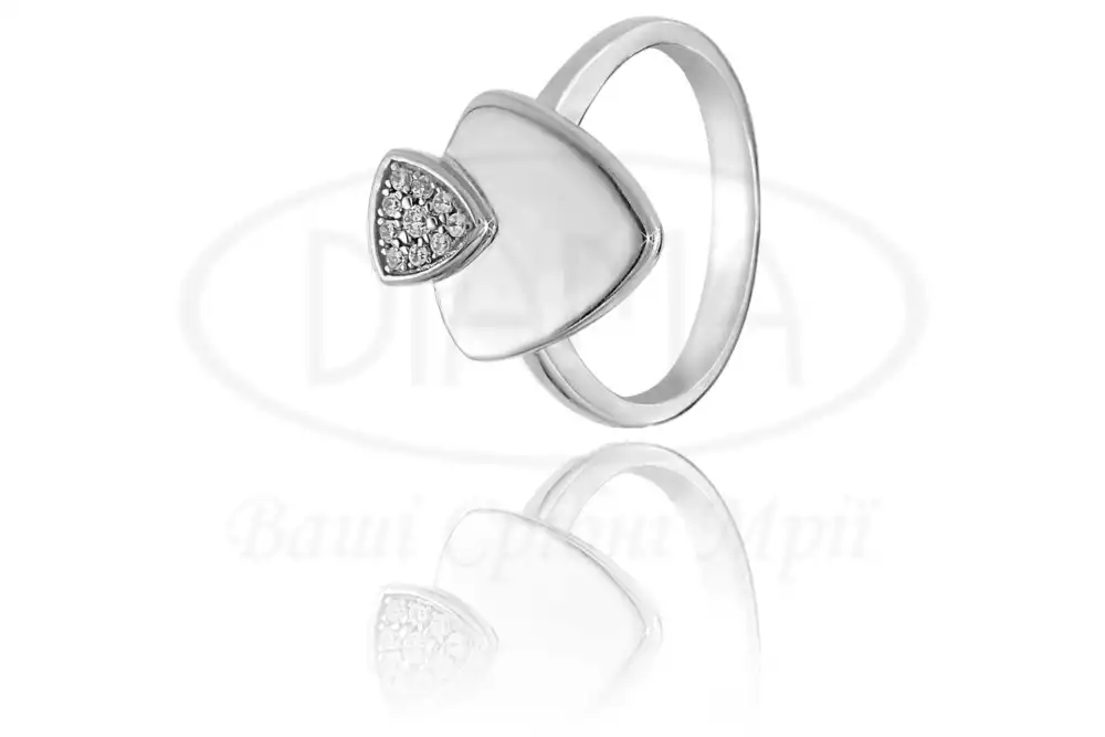 Каблучка срібна з Цирконом фото 1