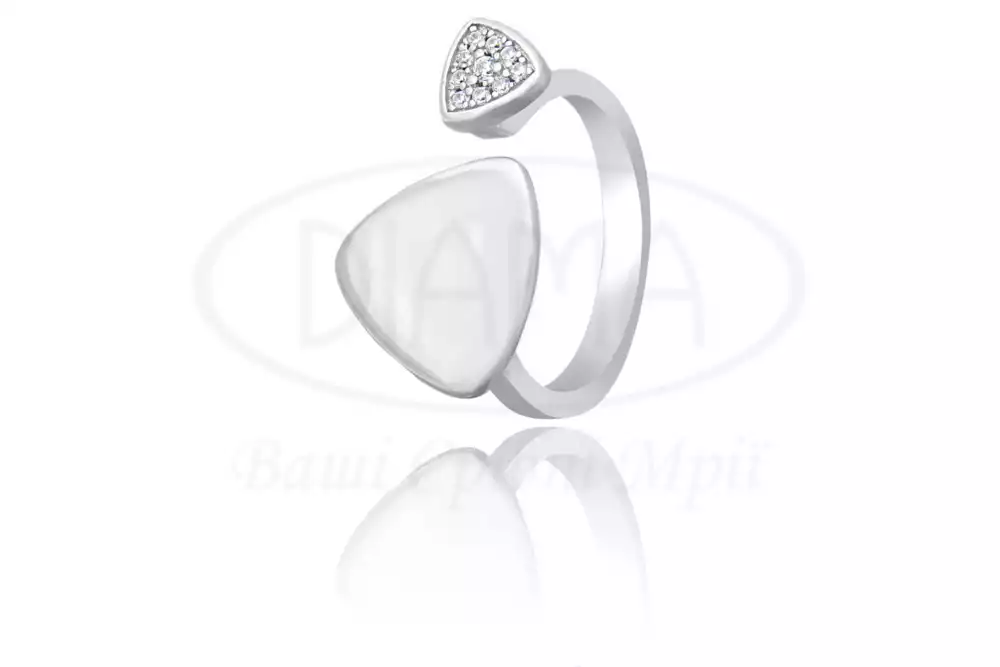 Каблучка срібна з Цирконом фото 1