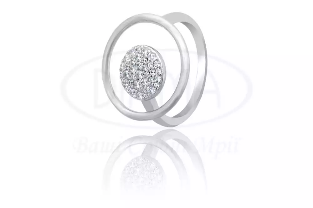 Каблучка срібна з Цирконом фото 1