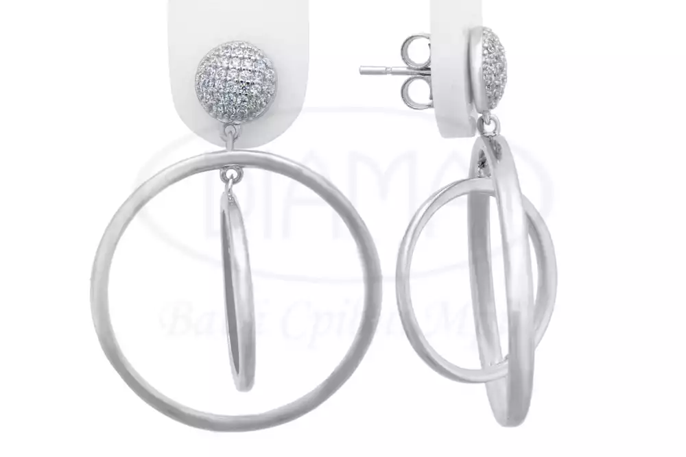 Сережки срібні з Цирконом фото 1