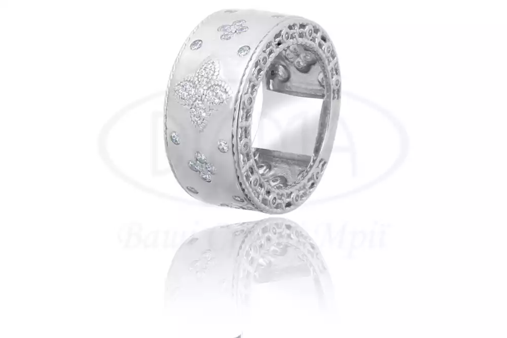 Каблучка срібна з Цирконом фото 1