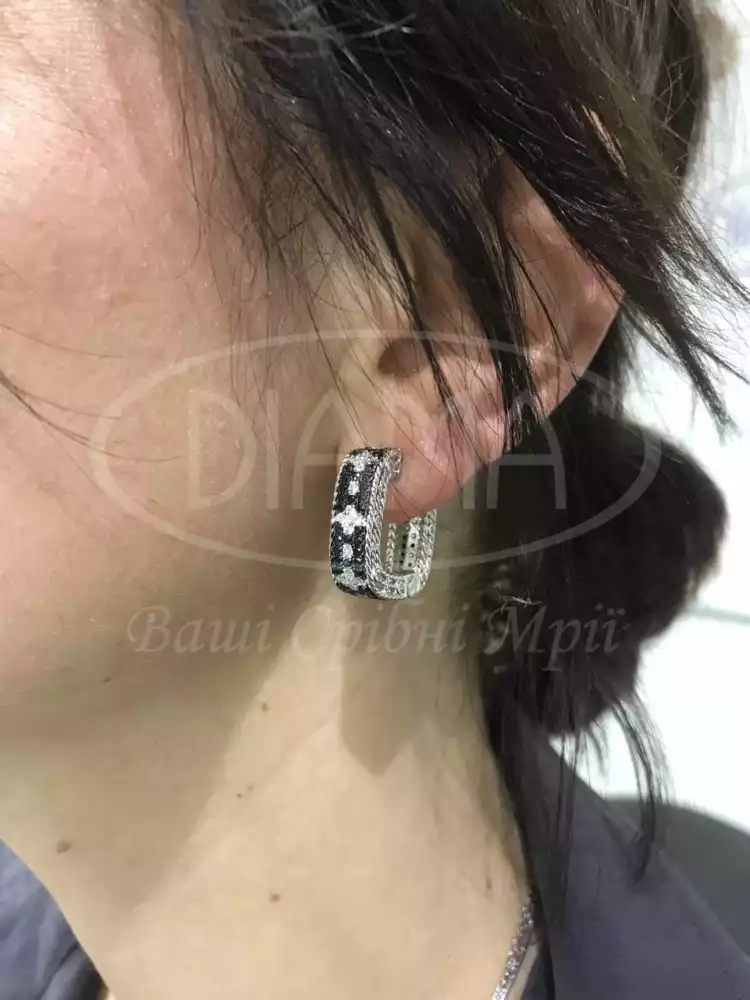 Сережки срібні з Цирконом фото 2