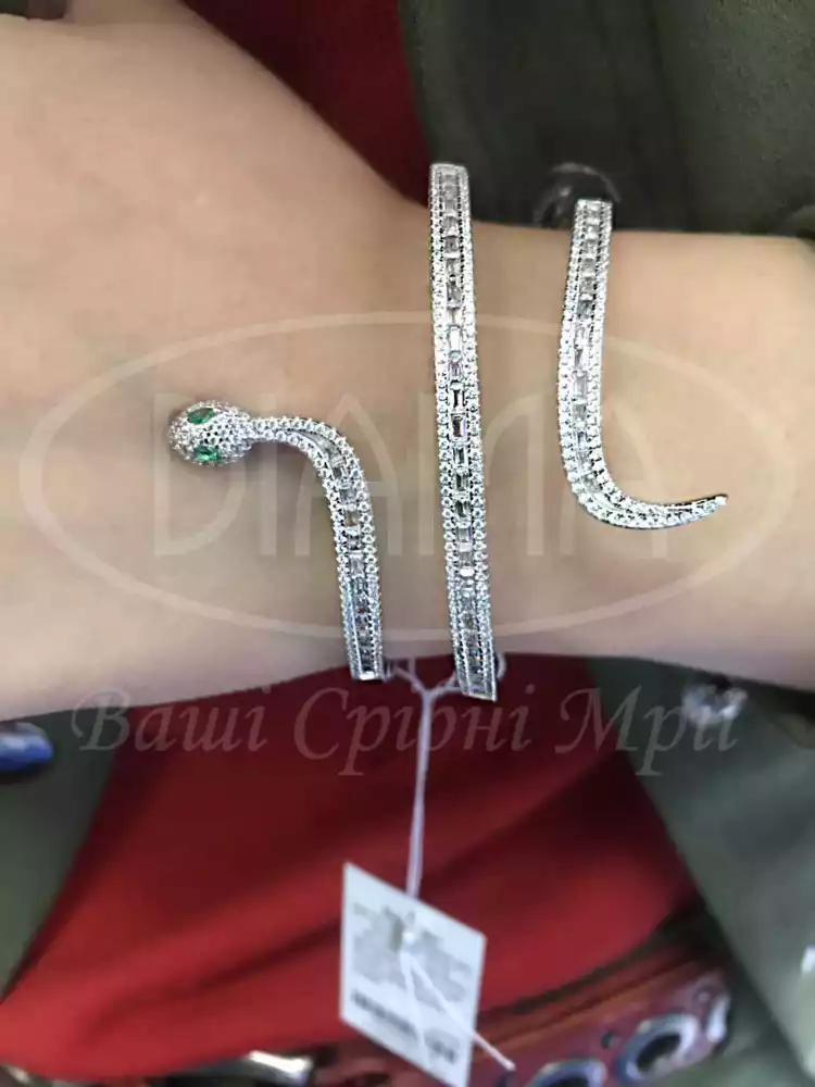 Браслет срібний з Цирконом фото 3