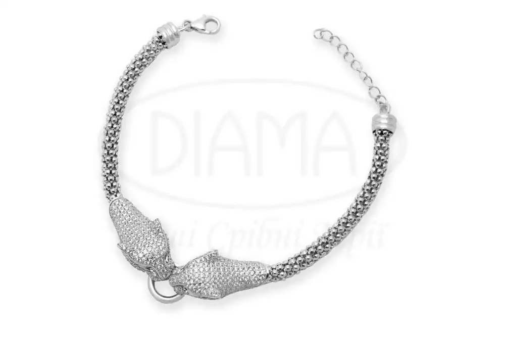 Браслет срібний "Пантера" фото 2