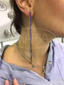 Сережки срібні з цирконом