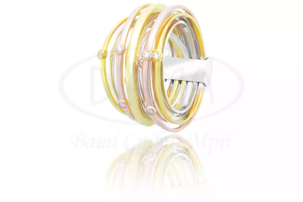 Каблучка срібна з позолотою фото 1