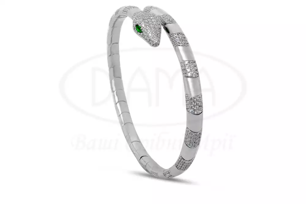 Браслет срібний в формі Змії фото 1