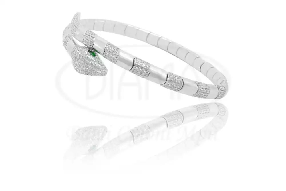 Браслет срібний в формі Змії фото 2