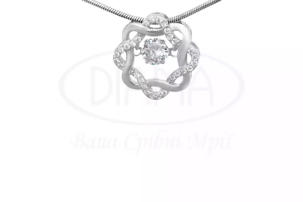 Підвіска срібна з цирконом фото 1