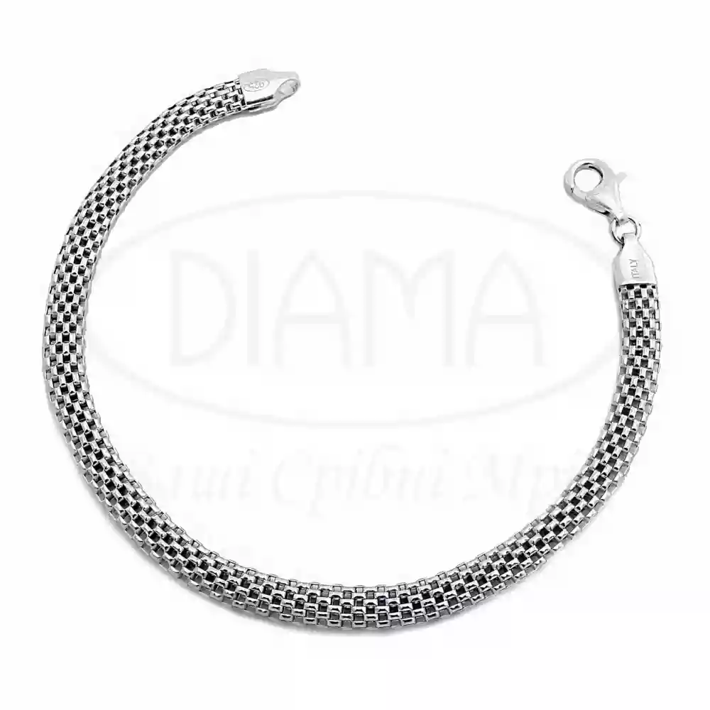 Браслет срібний "Снейк Плаский" фото 1