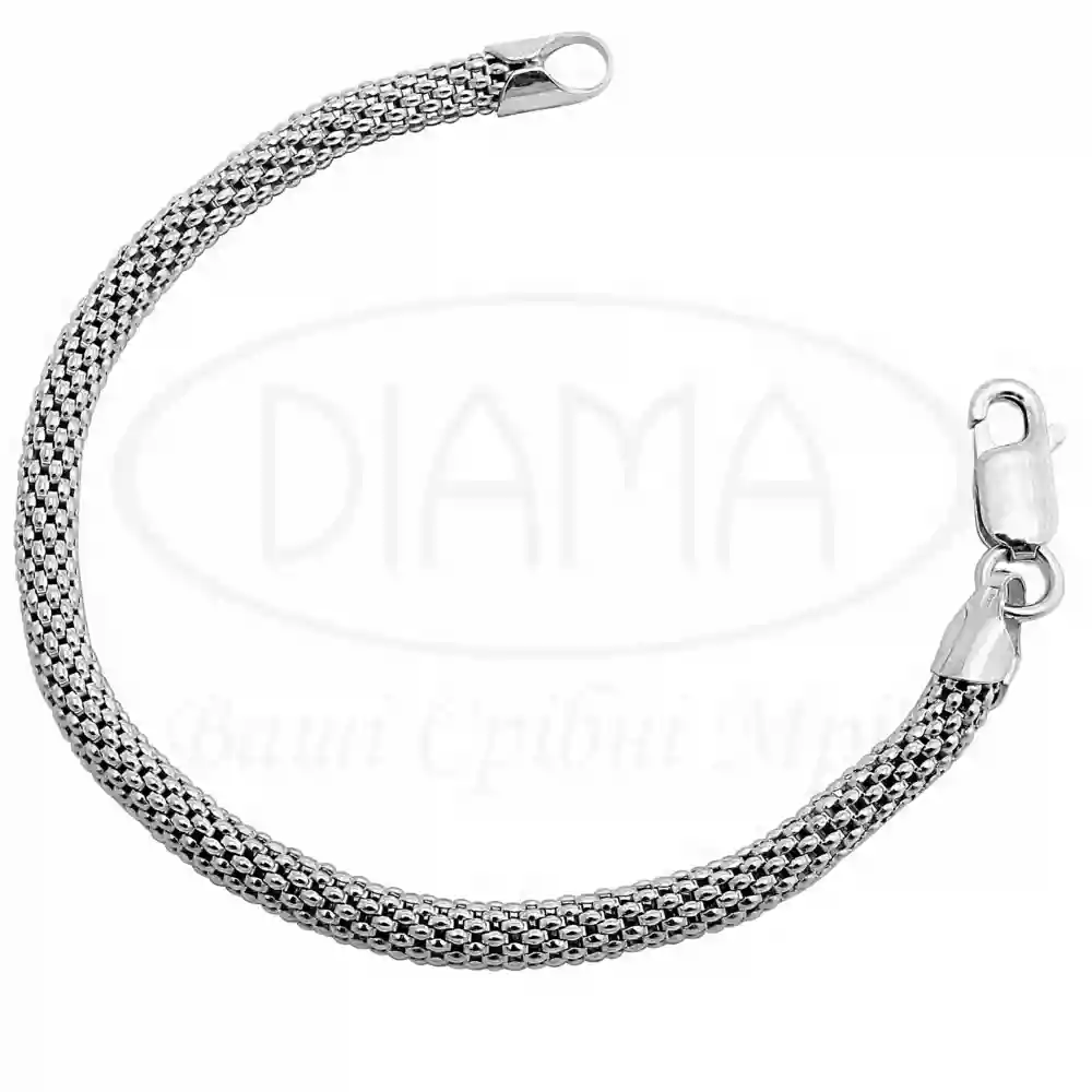 Браслет срібний "Снейк Пустотілий" фото 1