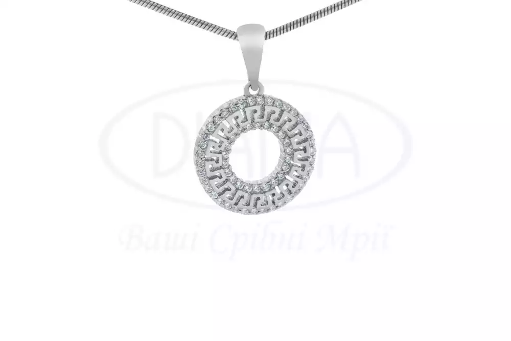 Срібна підвіска з Цирконом фото 1
