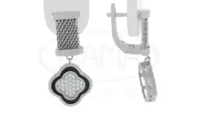 Срібні сережки "Клевер"