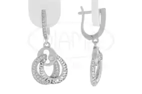 Срібні сережки з цирконом