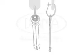 Срібні сережки з цирконом