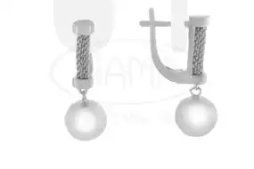 Срібні сережки "Куля"
