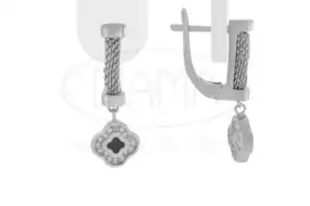 Срібні сережки "Клевер"