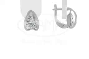 Срібні сережки з цирконом