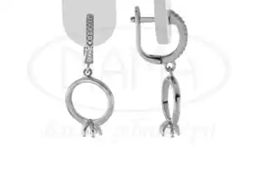 Срібні сережки з цирконом