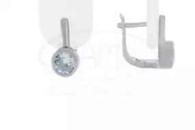 Срібні сережки з цирконом