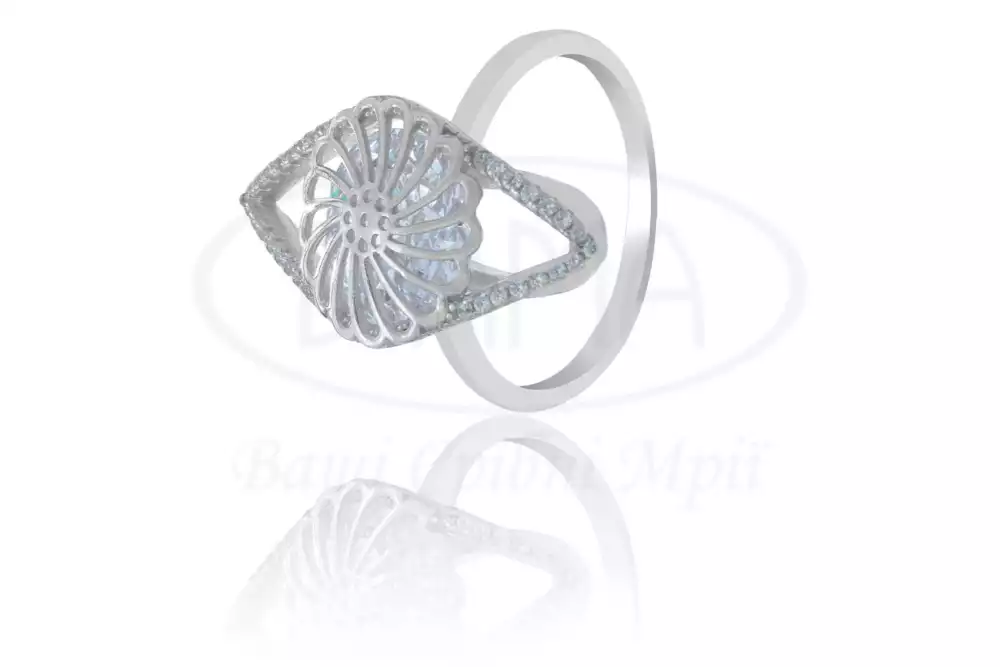 Срібна каблучка "Ромб" фото 1