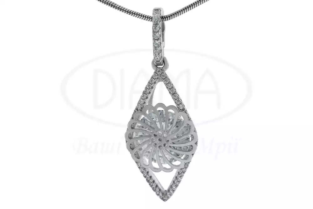 Срібна підвіска "Ромб" фото 1