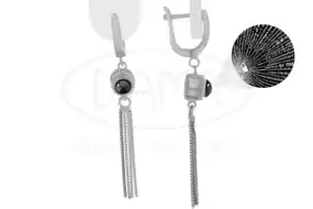 Срібні сережки з цирконом