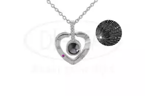 Срібне кольє "Серце"