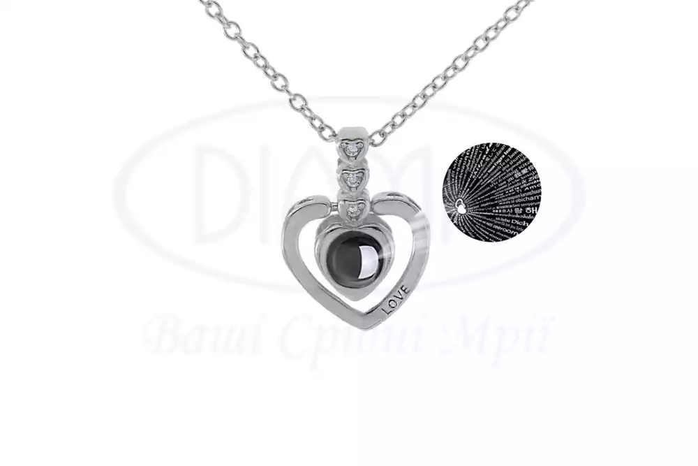 Срібне кольє "Серце" фото 1