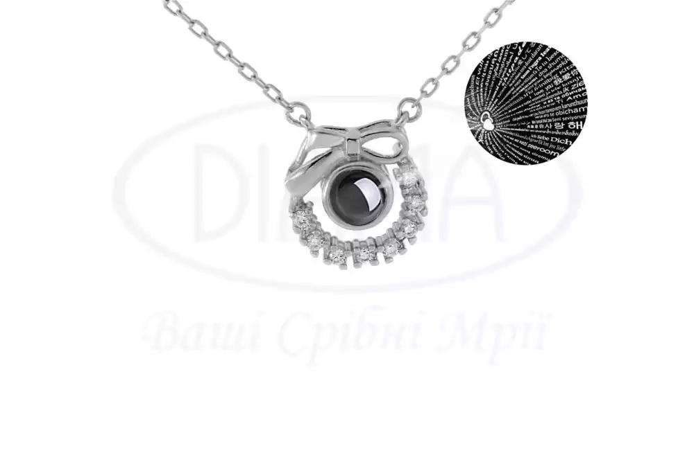 Срібне кольє"Бант" фото 1