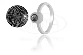 Срібна каблучка з цирконом