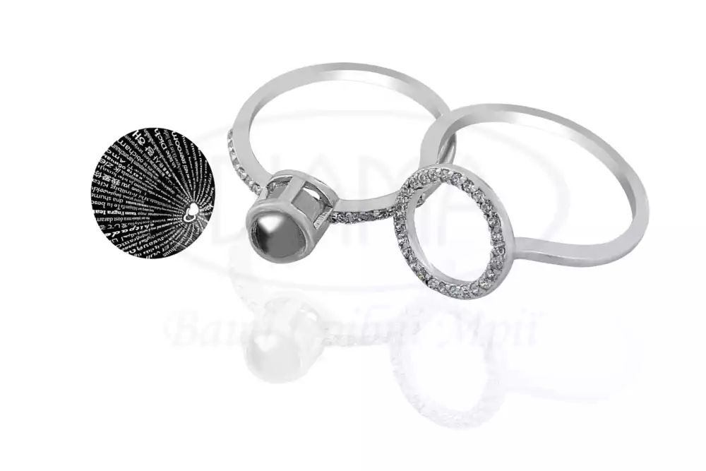 Срібна каблучка з цирконом фото 2